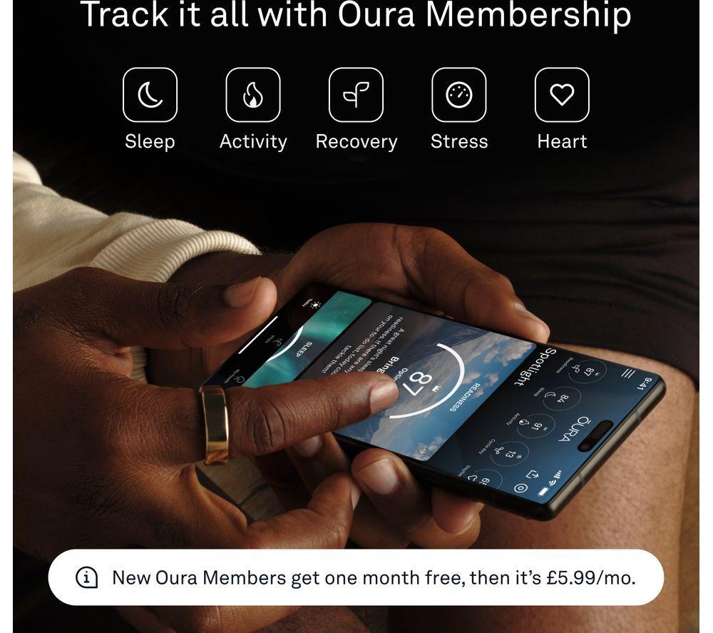 Buy OURA Ring Gen3 Heritage - Black, Size 10 | Currys