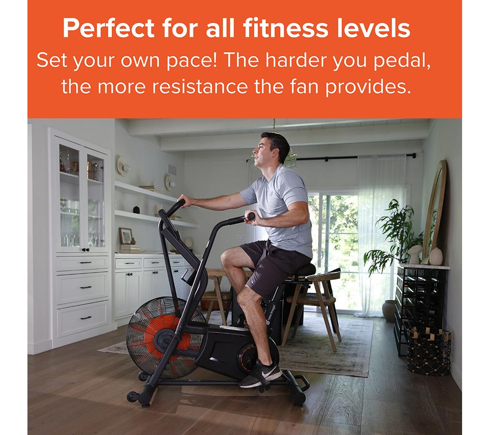 NEW IMAGE Cyclone X3 Air Assault Exercise Bike - Black image number 2 of 13