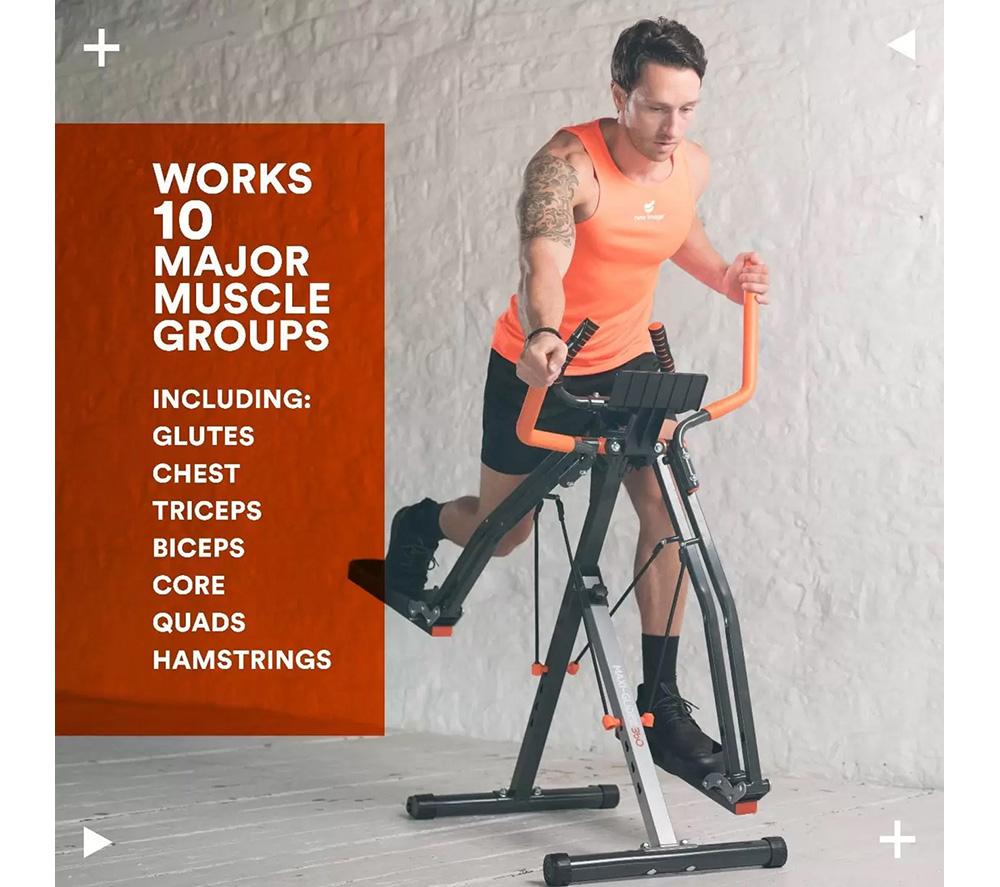 NEW IMAGE Maxi-Glider 360 Elliptical Machine - Black & Orange image number 3 of 8