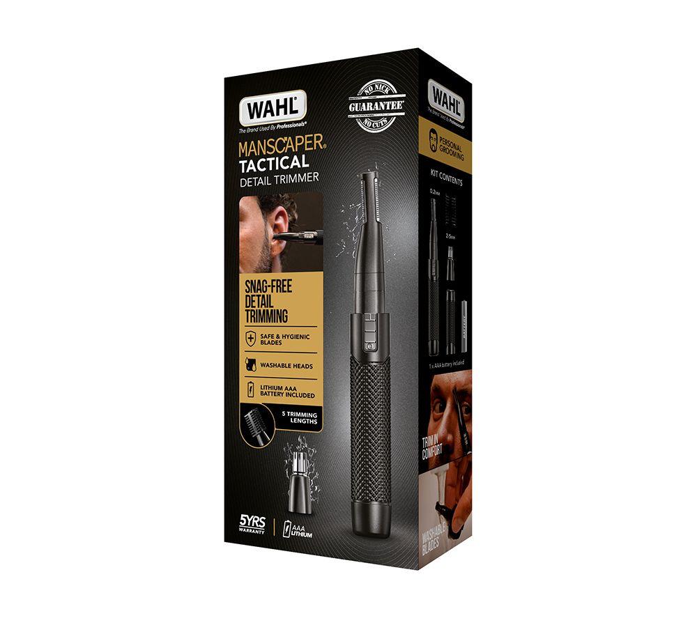 WAHL Manscaper Tactical Pen 3026740 Nose, Ear & Eyebrow Trimmer - Black image number 7 of 7