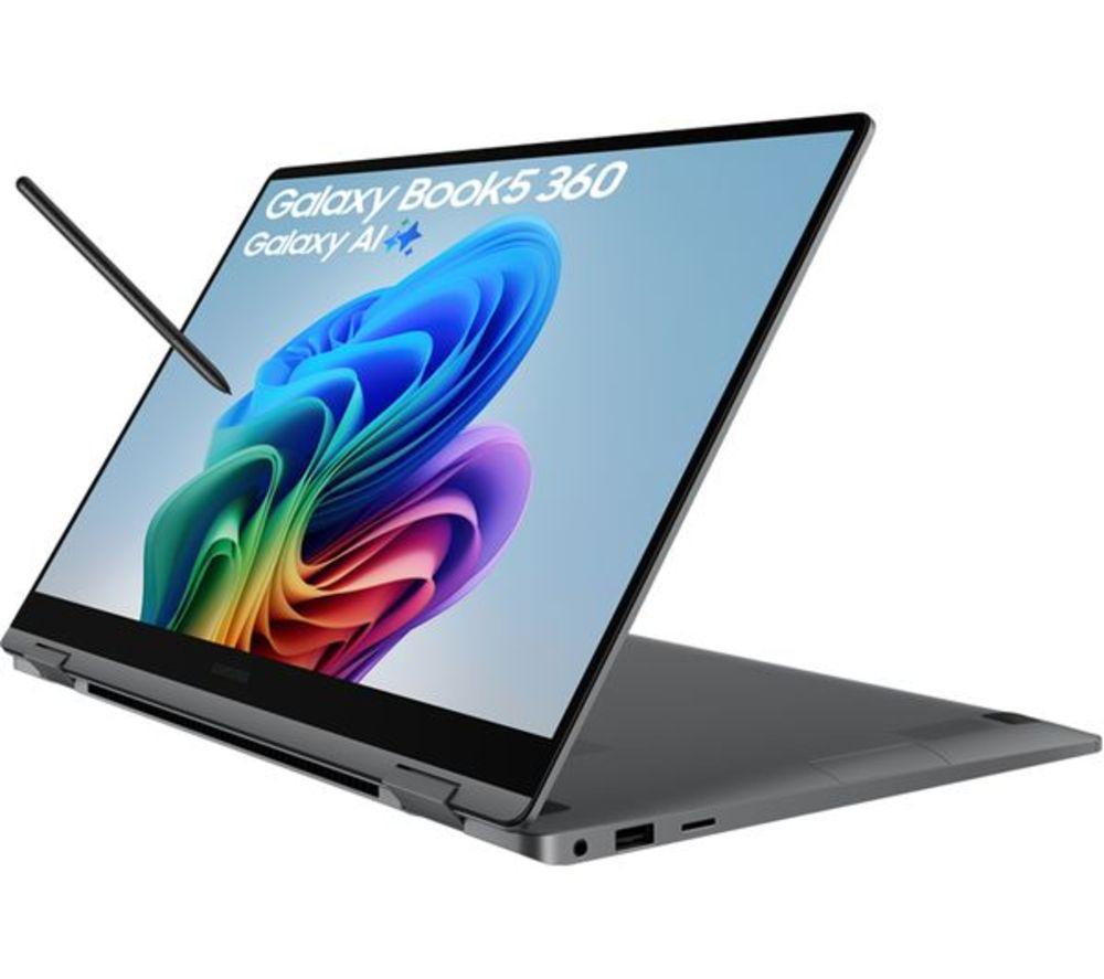 Samsung Galaxy Book5 360 15.6" Refurbished 2 In 1 Laptop, Copilot Pc - Intel®Core Ultra 7, 512 Gb Ssd, Grey (Excellent Condition), Silver/Grey