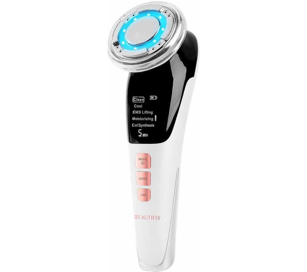 BEAUTIFLY B-Glossy Pro Mesotherapy Face Massager - White & Black image number 2 of 11