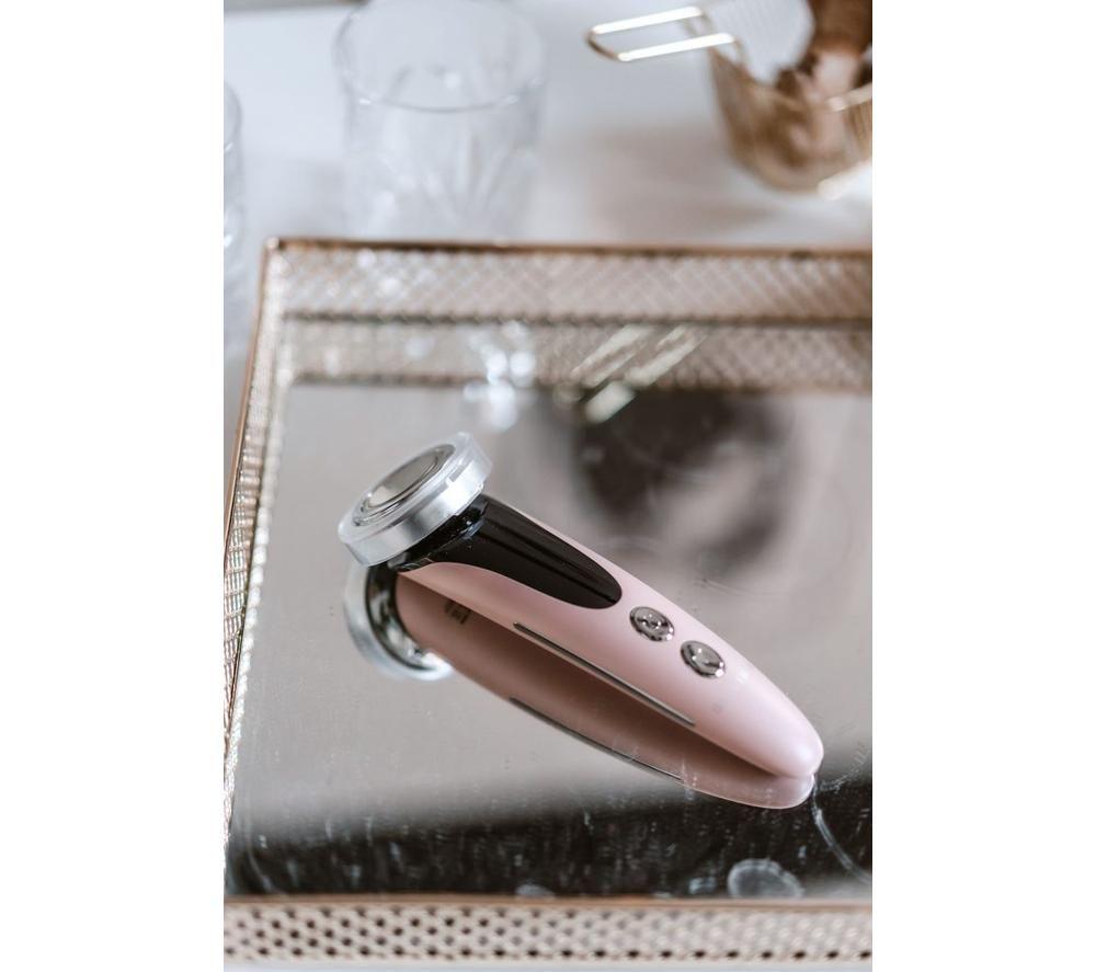 BEAUTIFLY B-Glossy Blush Handheld Face Massager - Pink & Black image number 8 of 11
