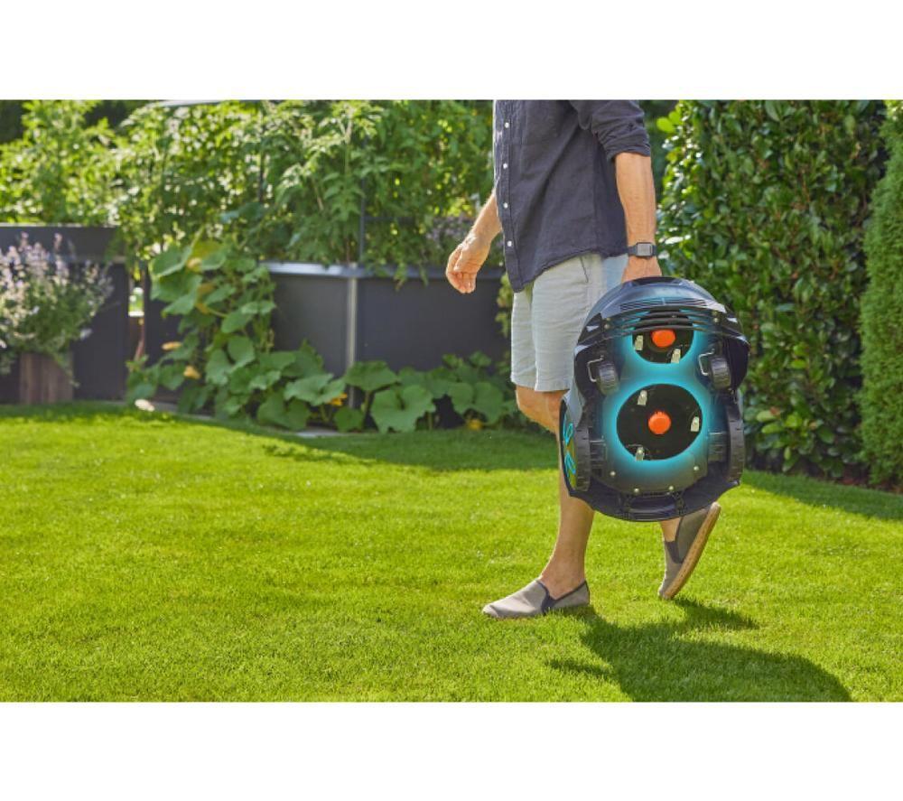 GARDENA Smart SILENO Free Cordless Robot Lawn Mower - Black & Blue image number 3 of 6