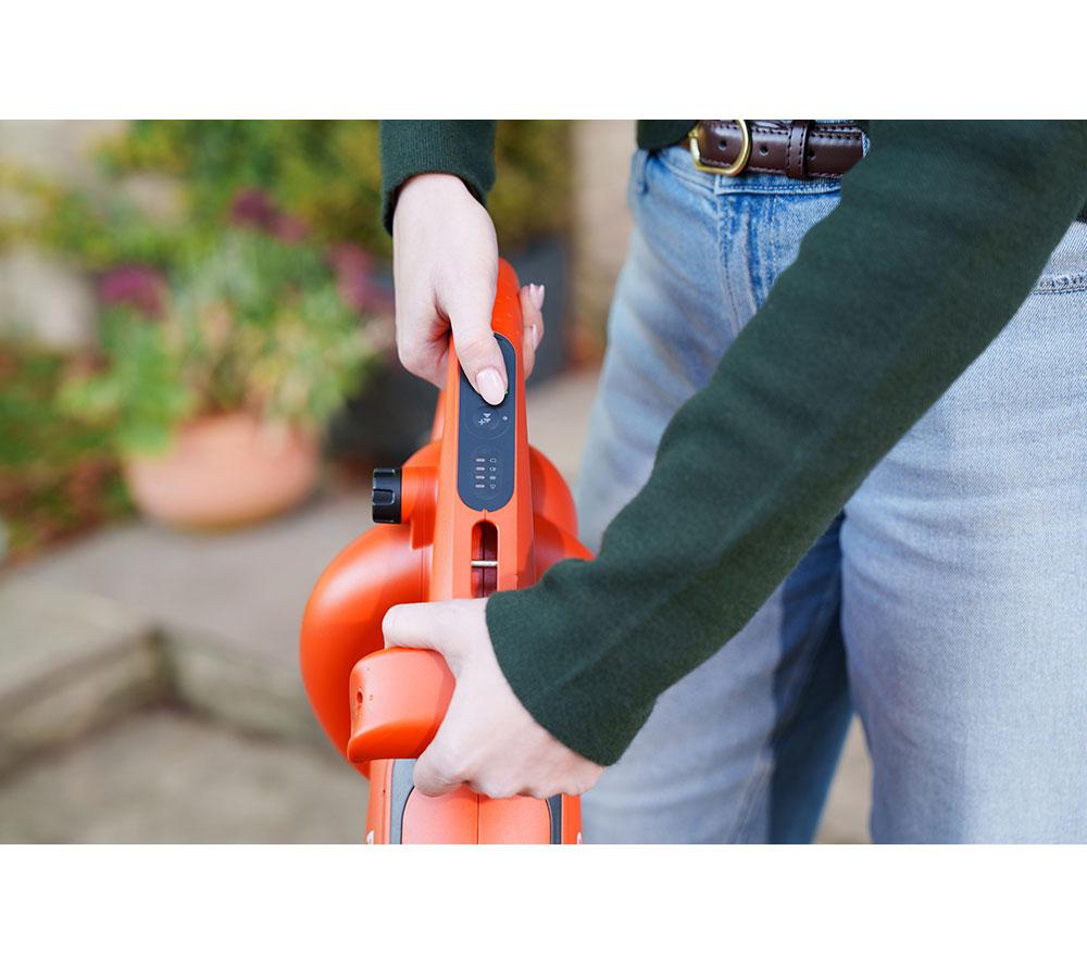 FLYMO EasiBlowVac 4.0 Cordless Garden Vacuum & Leaf Blower - Orange & Black image number 6 of 7
