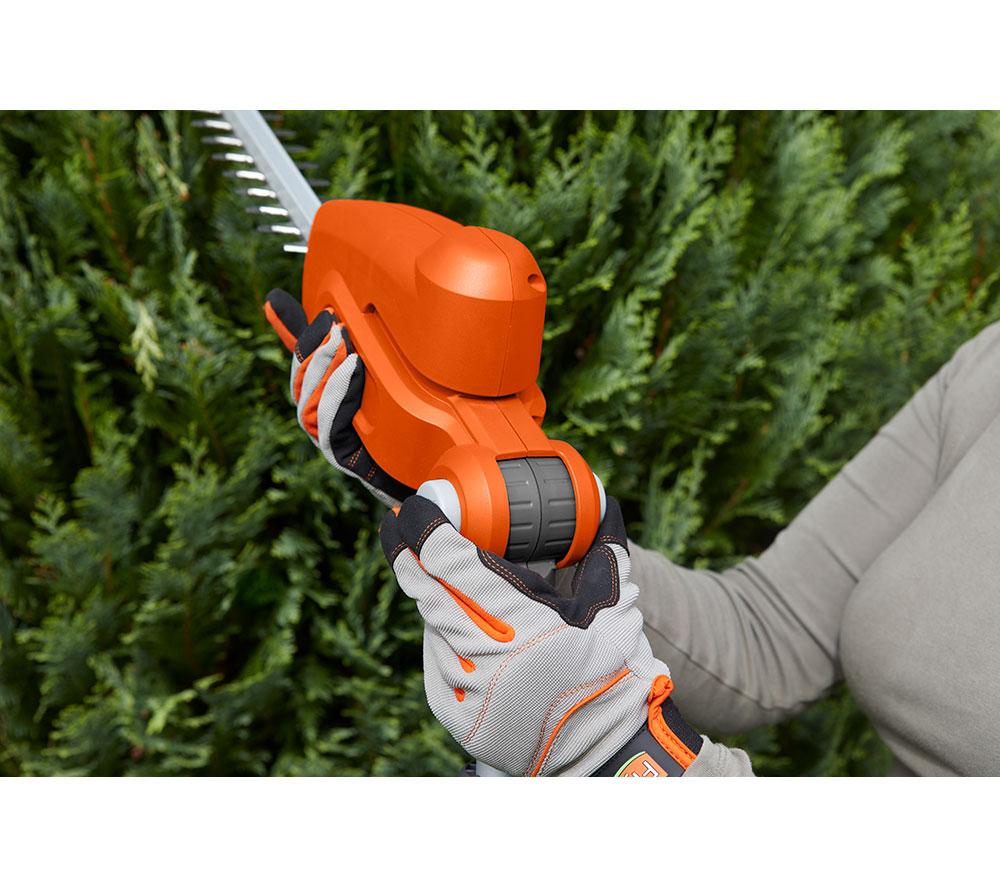 FLYMO EasiCut Reach 480 Corded Hedge Trimmer - Orange & Black image number 6 of 8