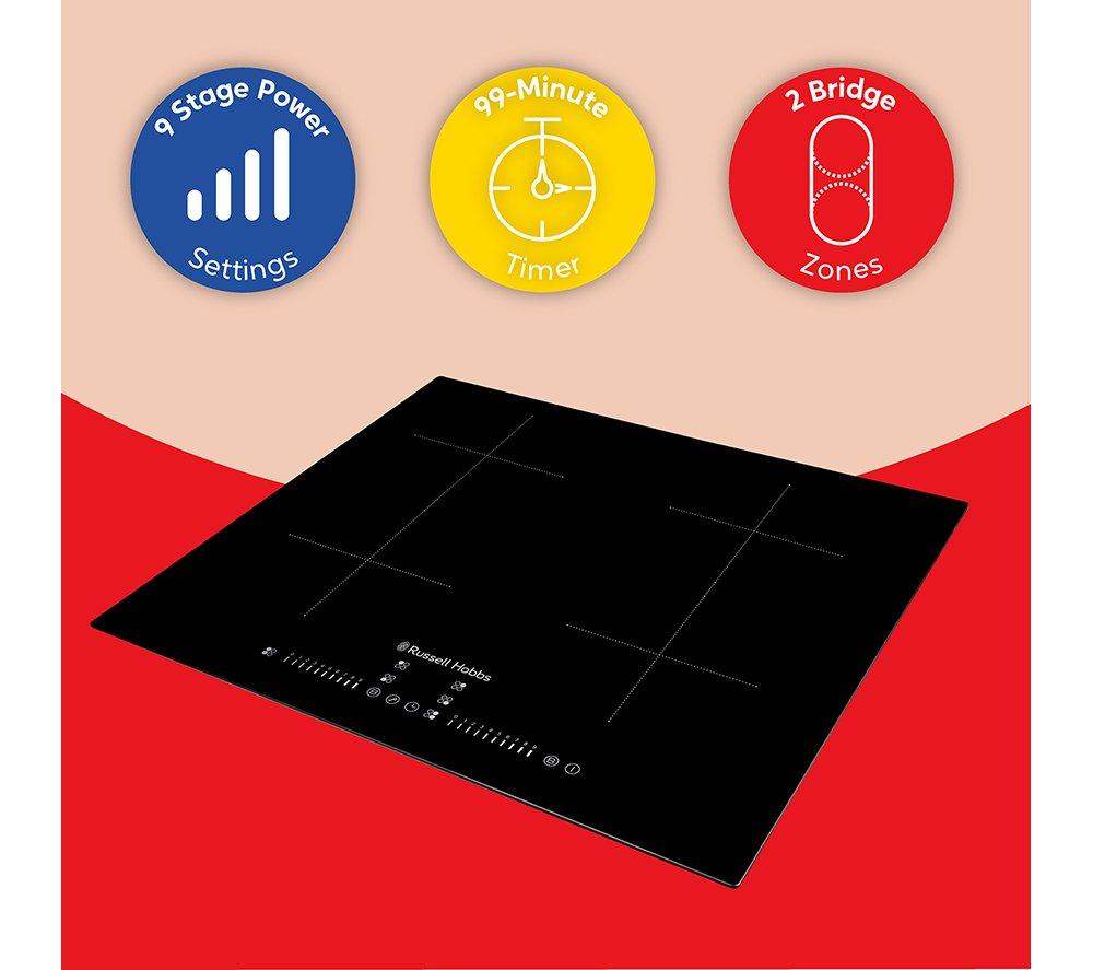RUSSELL HOBBS RH60IH2B413B 59 cm Electric Induction Hob - Black image number 9 of 12