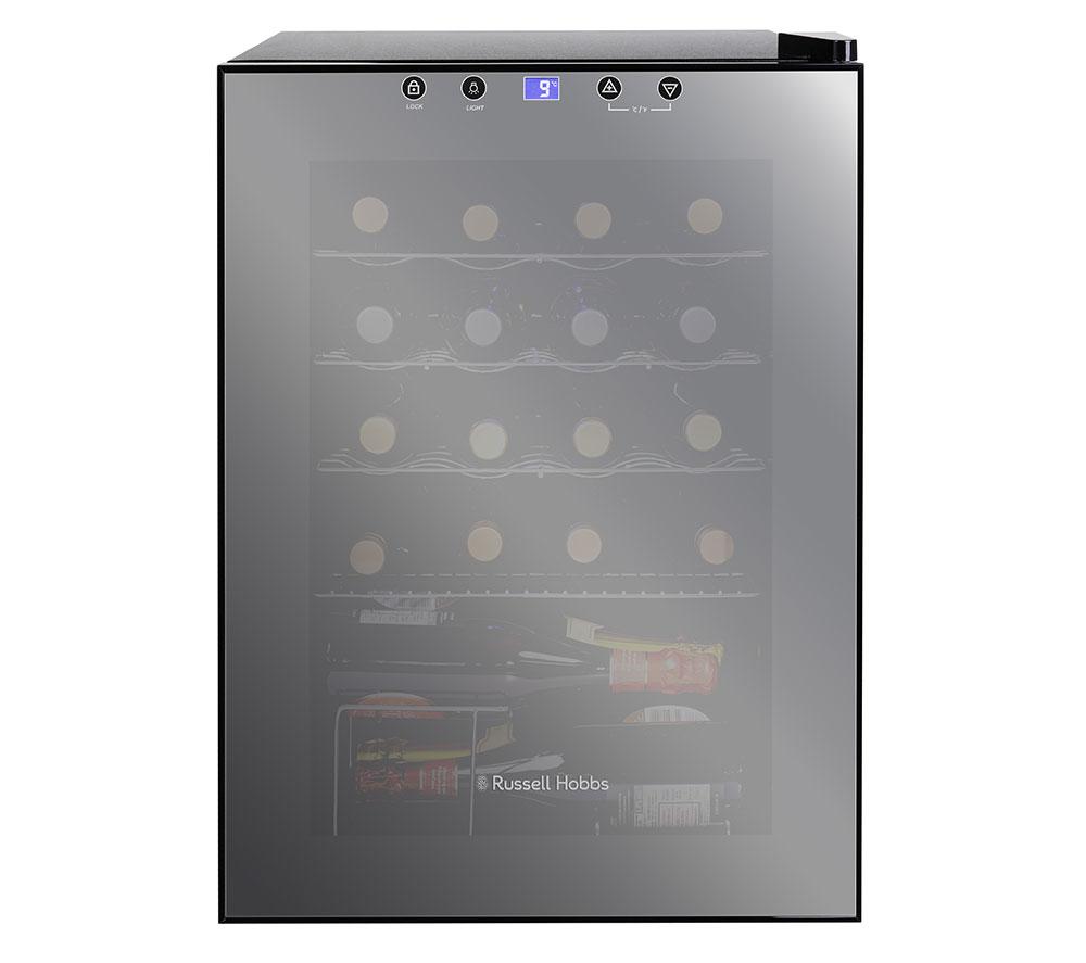 Russell Hobbs Rh20wc201mr Wine Cooler - Black & Silver, Silver/Grey,Black