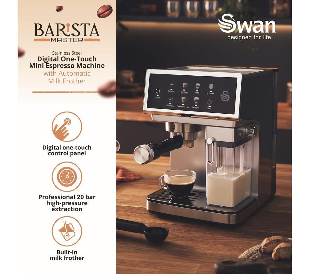 SWAN SK22154 Espresso Coffee Machine - Silver image number 9 of 12