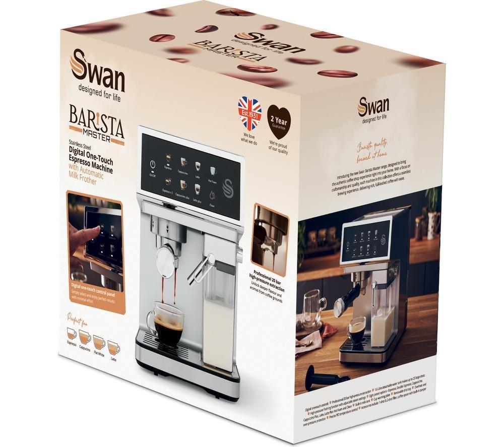 SWAN SK22154 Espresso Coffee Machine - Silver image number 11 of 12