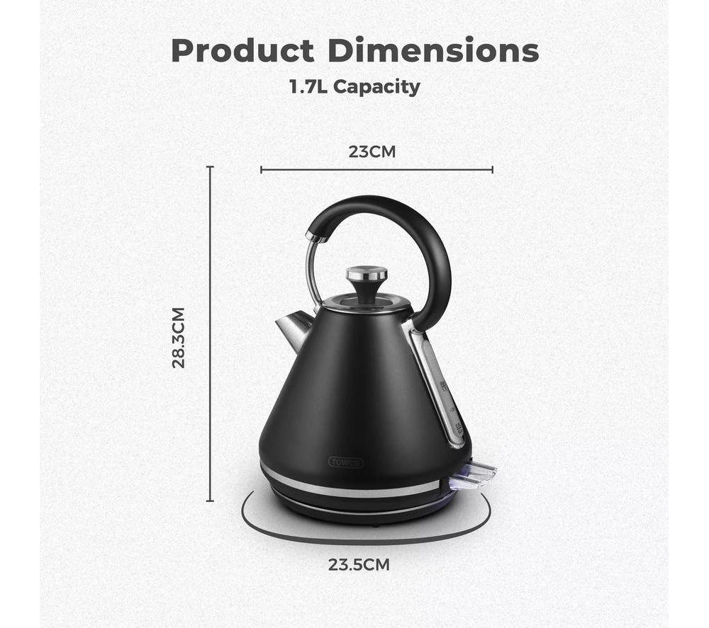 TOWER Mirage T10087BLK Traditional Kettle - Black image number 5 of 9