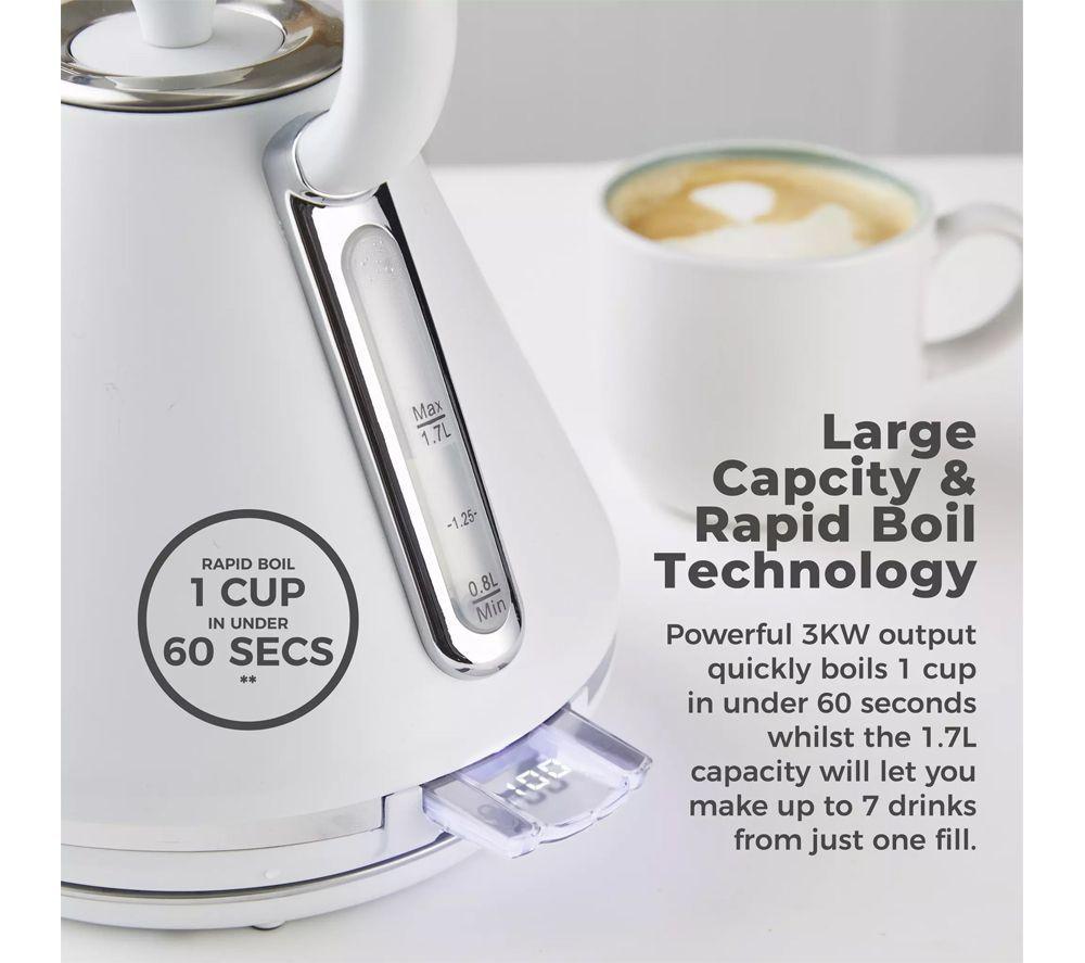 TOWER Mirage T10087WHT Traditional Kettle - White image number 3 of 10