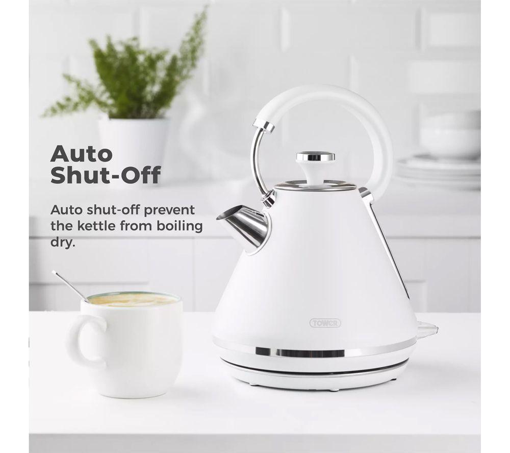 TOWER Mirage T10087WHT Traditional Kettle - White image number 5 of 10