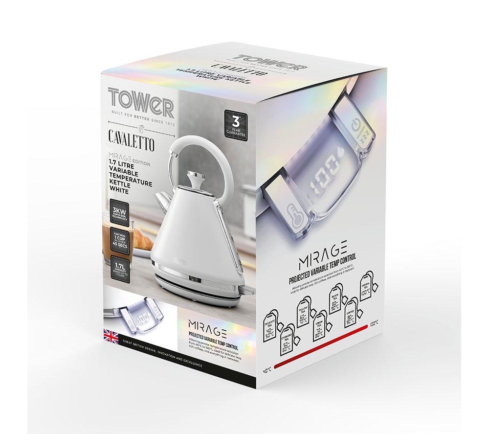TOWER Mirage T10087WHT Traditional Kettle - White image number 9 of 10