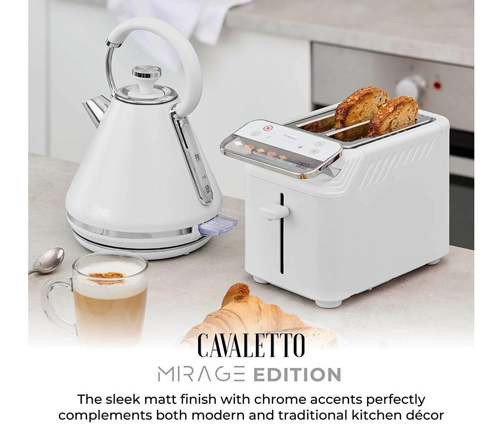 TOWER Cavaletto Mirage T20096WHT 2-Slice Toaster - White image number 5 of 9