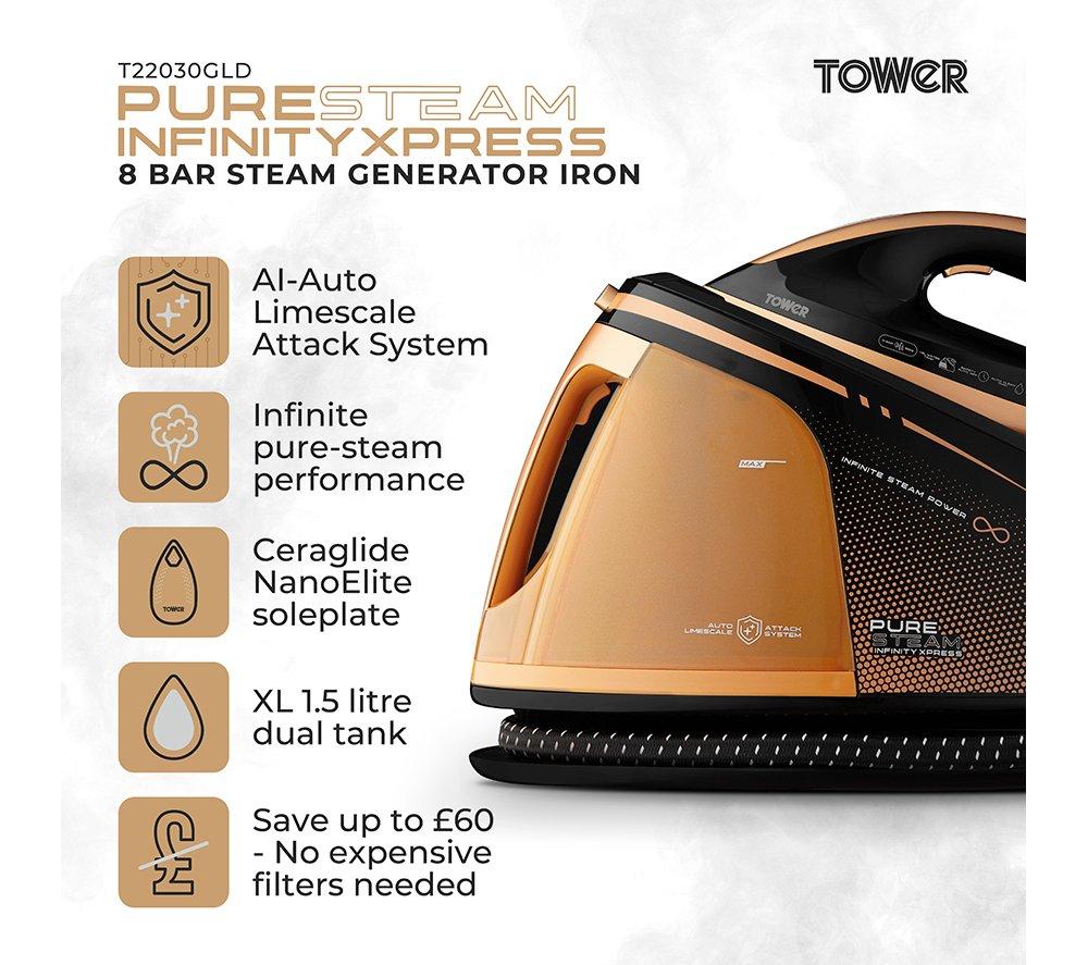 TOWER Pure Steam Infinity Xpress Steam Generator Iron - Black image number 2 of 11