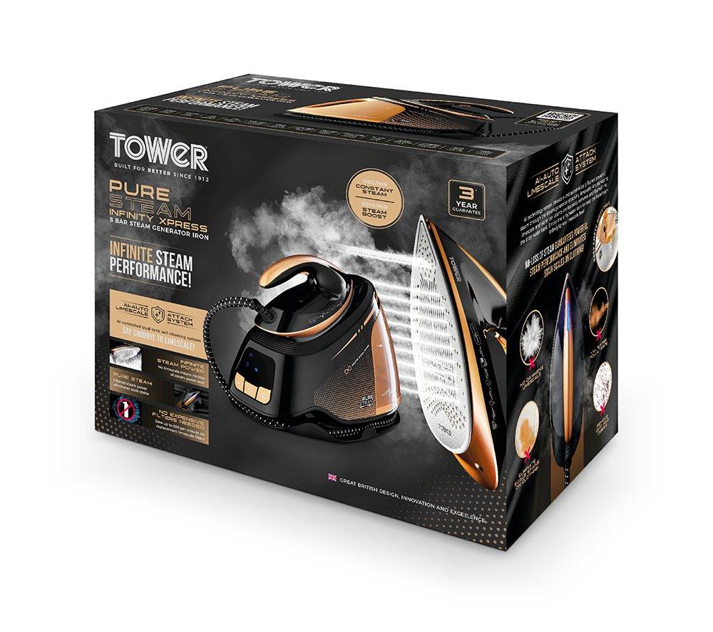 TOWER Pure Steam Infinity Xpress Steam Generator Iron - Black image number 8 of 11