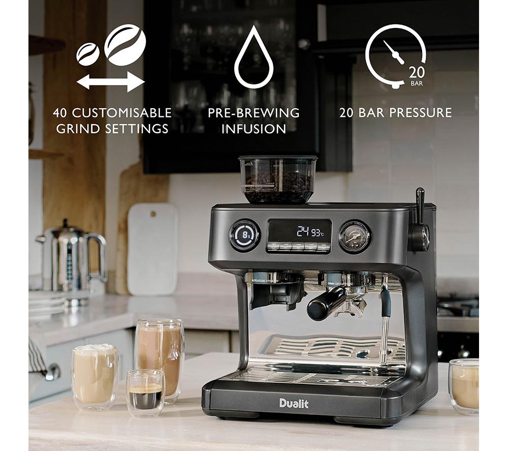 DUALIT Espressivo Pro 84455 Dual Boiler Bean to Cup Coffee Machine - Grey image number 2 of 11