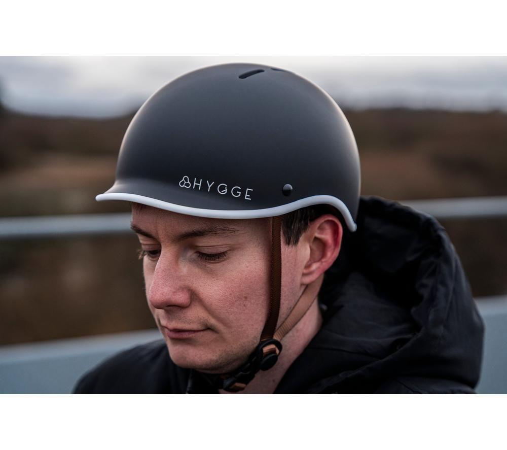 HYGGE Retro-Style E-Bike Helmet - Medium, Matte Black image number 11 of 12