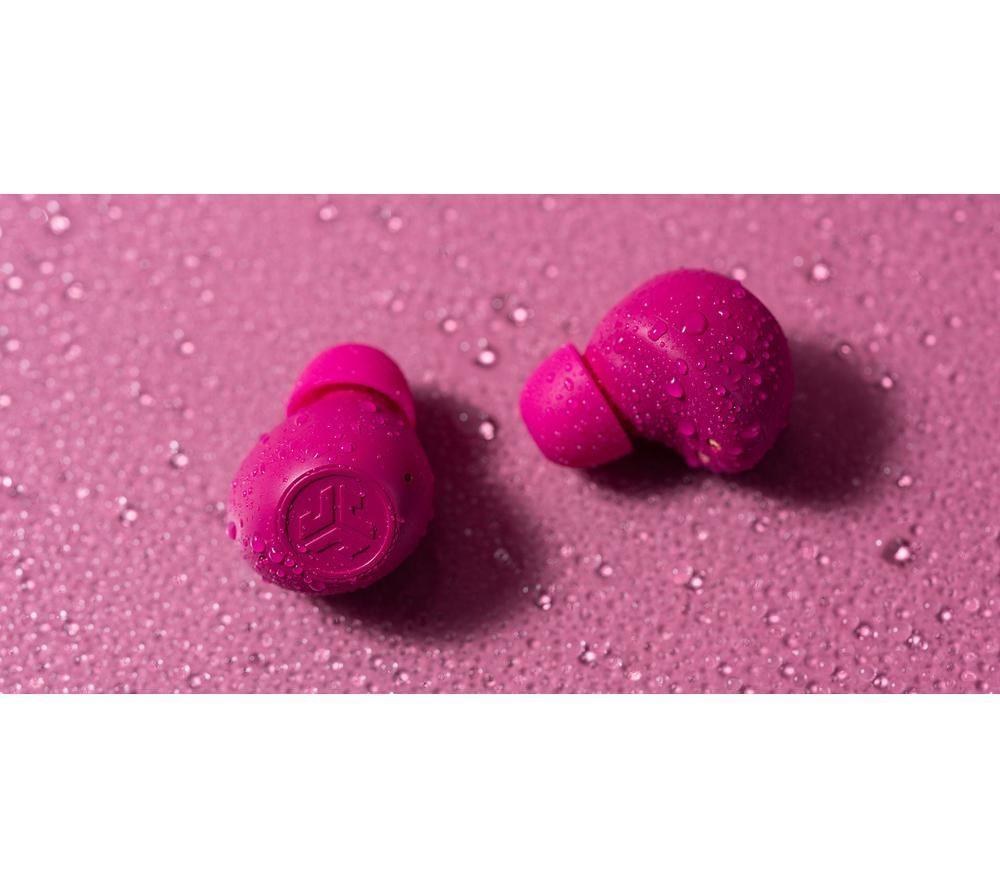 JLAB Go POP ANC Wireless Bluetooth Noise-Cancelling Earbuds - Fuchsia image number 2 of 8