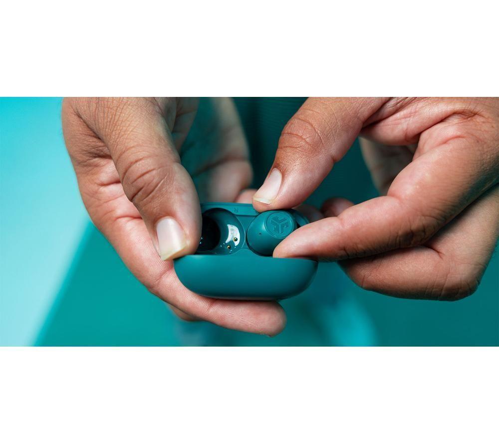 JLAB Go POP ANC Wireless Bluetooth Noise-Cancelling Earbuds - Teal image number 5 of 11