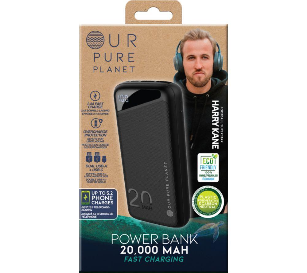 OUR PURE PLANET 20000 mAh Portable Power Bank - Black image number 2 of 10