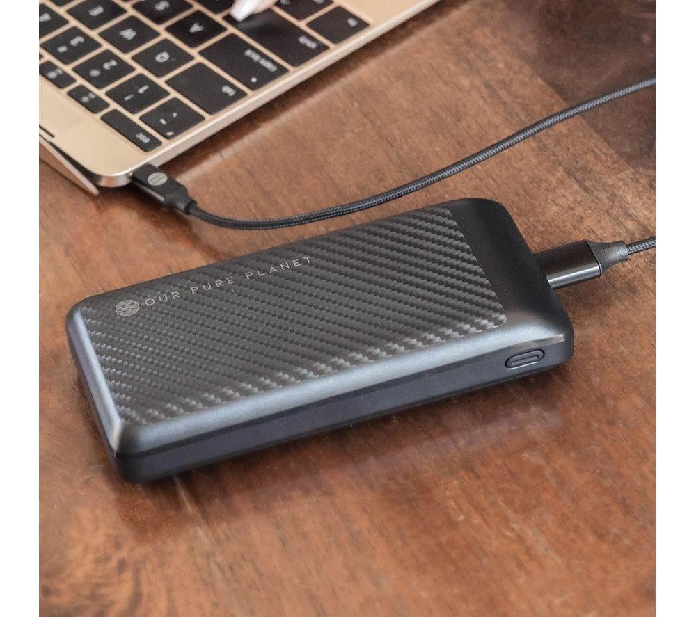 OUR PURE PLANET 20000 mAh Portable Power Bank - Black image number 8 of 10