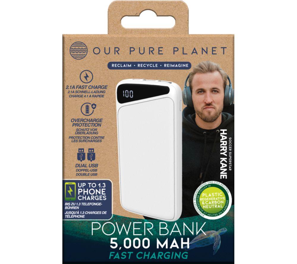 OUR PURE PLANET 5000 mAh Portable Power Bank - White image number 2 of 9