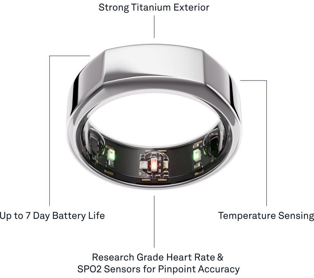 Buy OURA Ring Gen3 Heritage - Silver, Size 11 | Currys