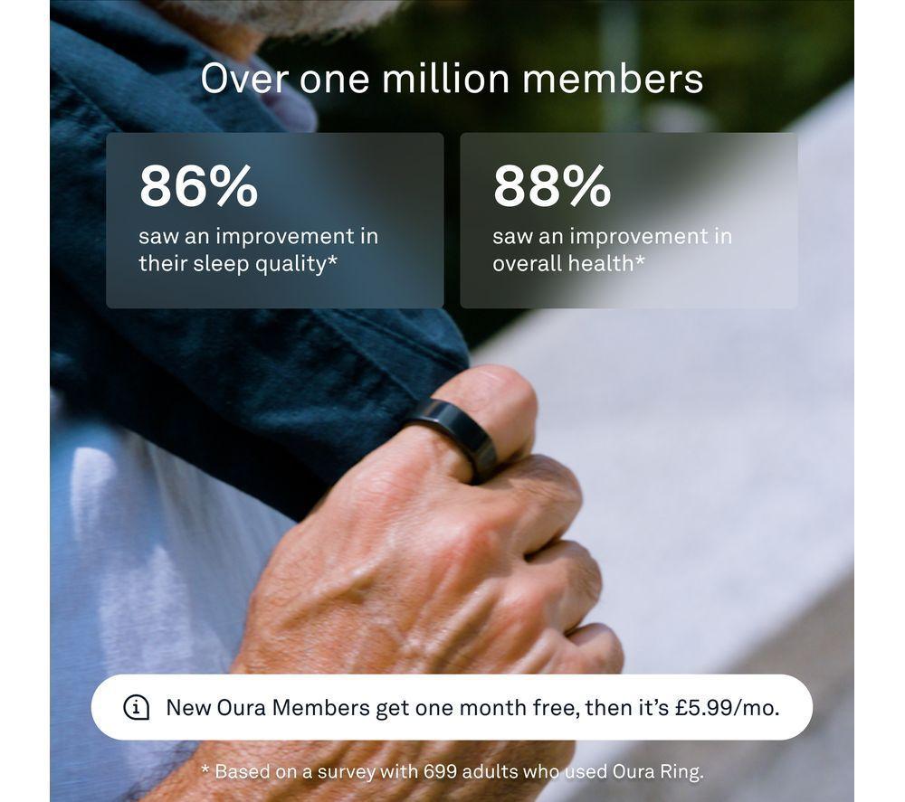 Buy OURA Ring Gen3 Heritage - Stealth, Size 11 | Currys
