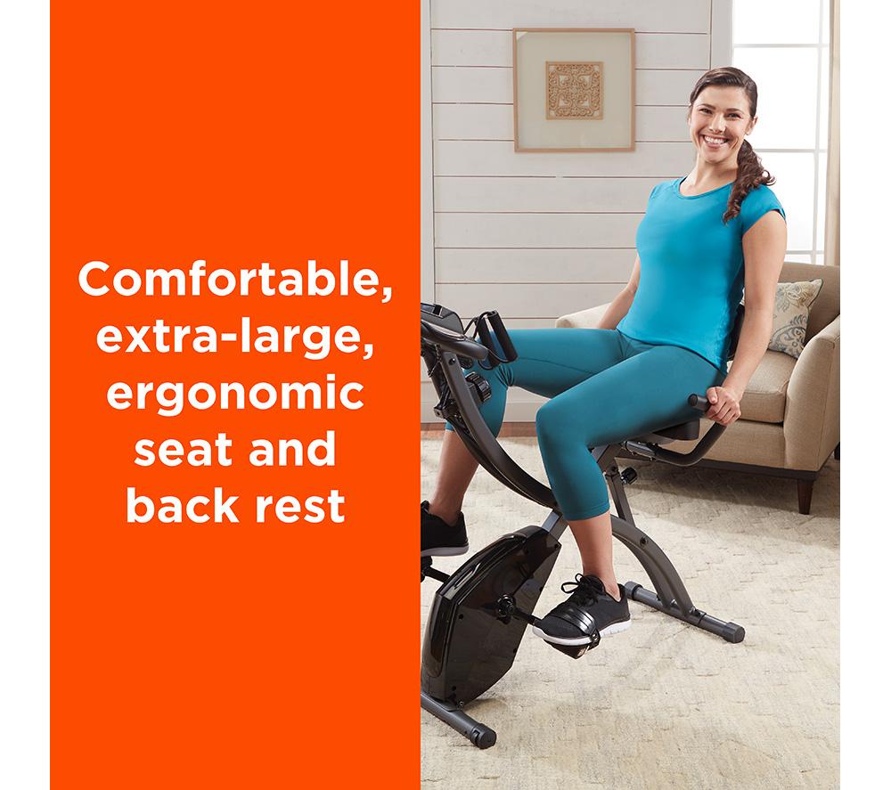 NEW IMAGE Slim Cycle 2-in-1 Exercise Bike - Black image number 3 of 14