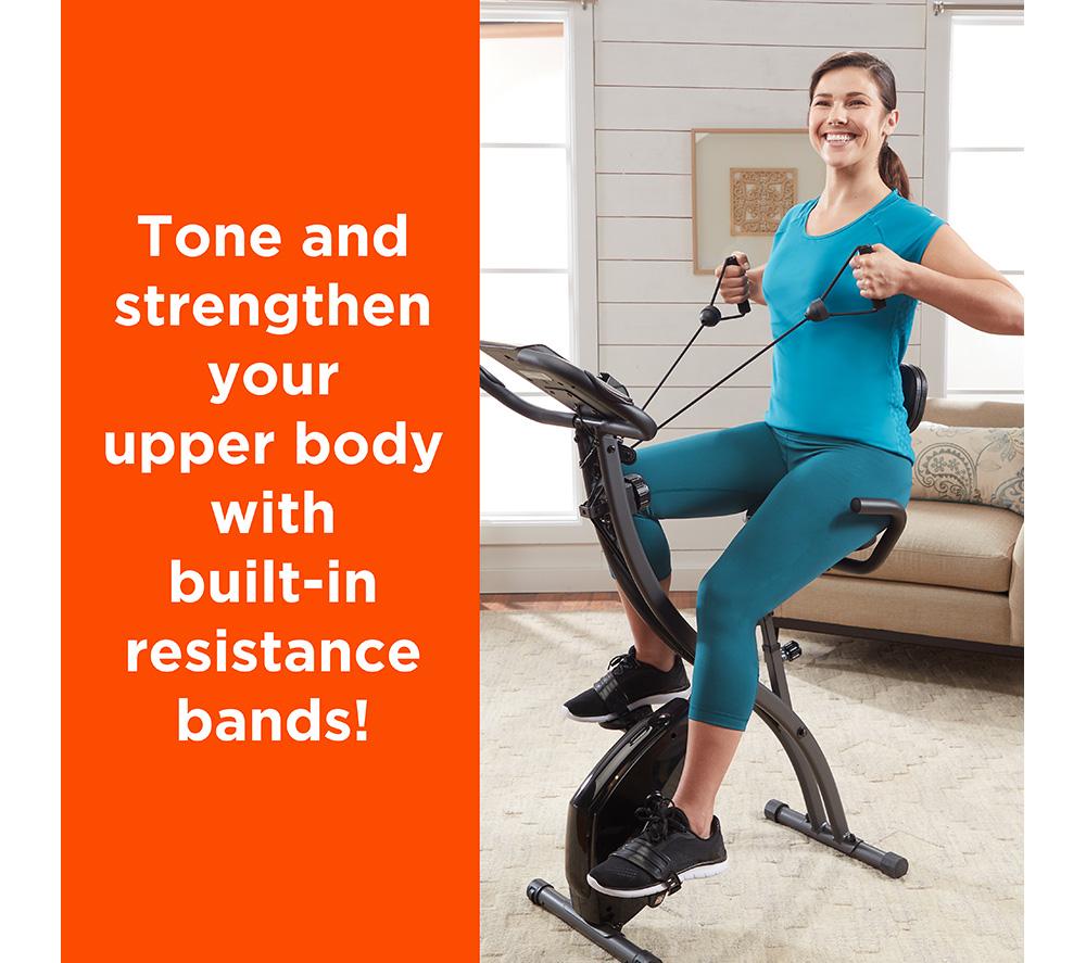 NEW IMAGE Slim Cycle 2-in-1 Exercise Bike - Black image number 4 of 14