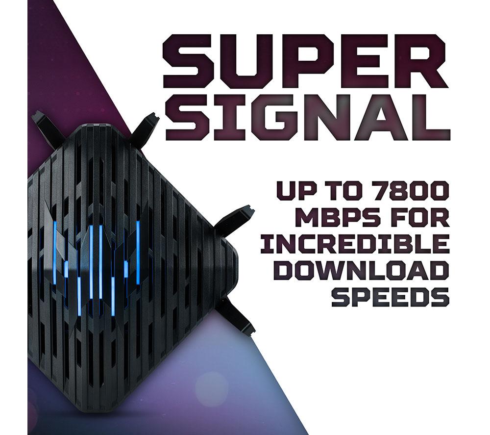 ACER Predator Connect W6 WiFi Cable Router - AXE7800, Tri-band image number 3 of 6