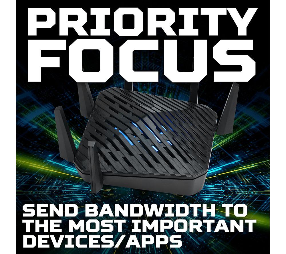 ACER Predator Connect W6 WiFi Cable Router - AXE7800, Tri-band image number 4 of 6