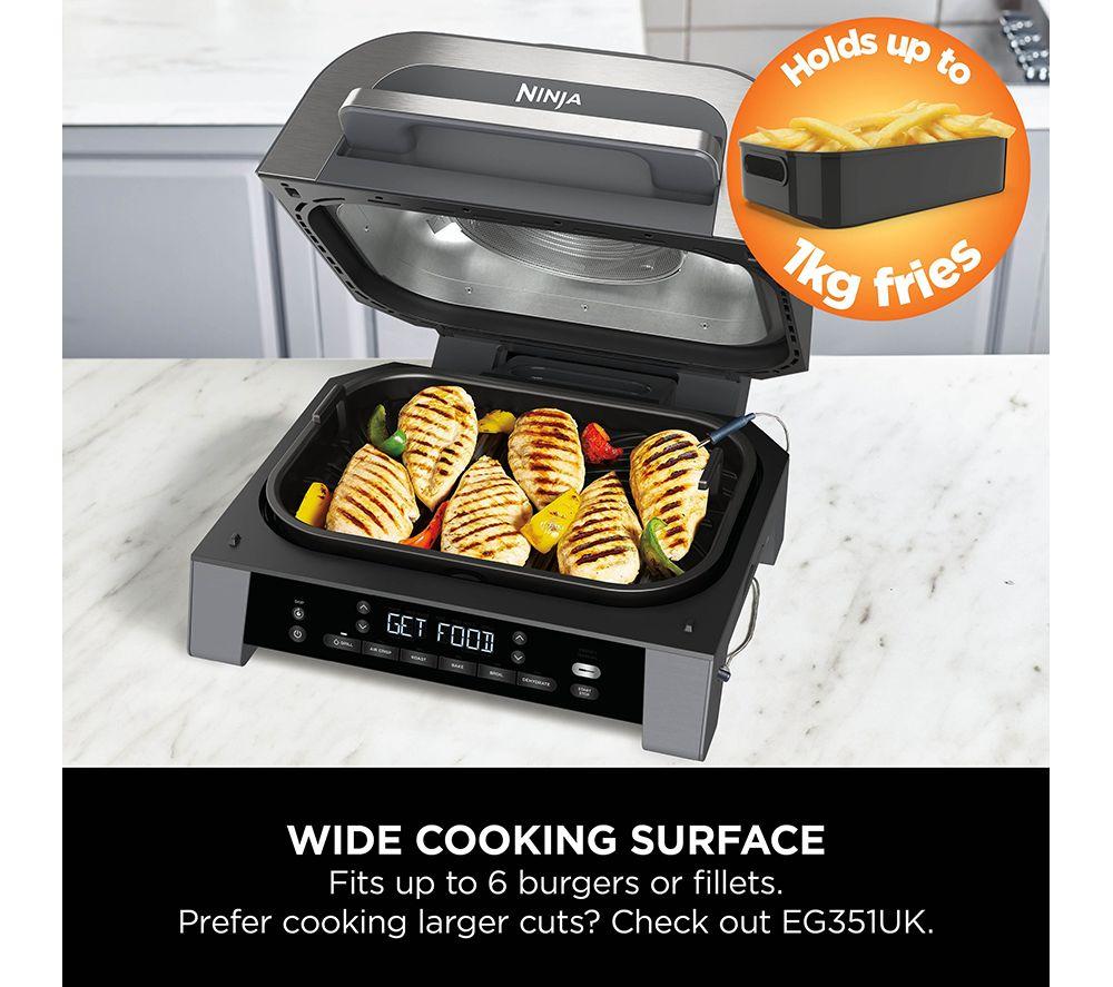 NINJA DG551UK 6-in-1 MAX Indoor Grill & Air Fryer - Grey & Silver image number 3 of 11