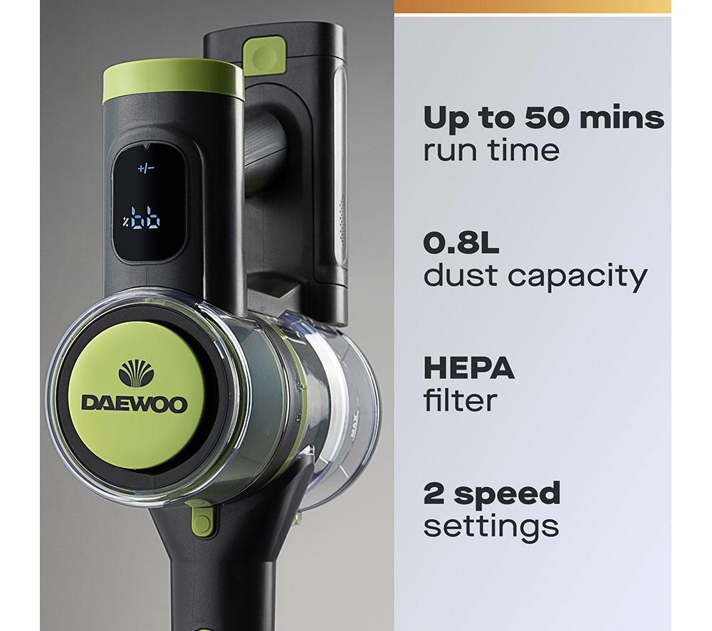 DAEWOO Cyclone Freedom Pro FLR00177GE Cordless Vacuum Cleaner - Grey & Green image number 2 of 11