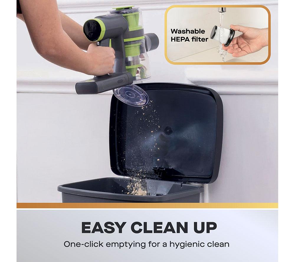 DAEWOO Cyclone Freedom Pro FLR00177GE Cordless Vacuum Cleaner - Grey & Green image number 5 of 11