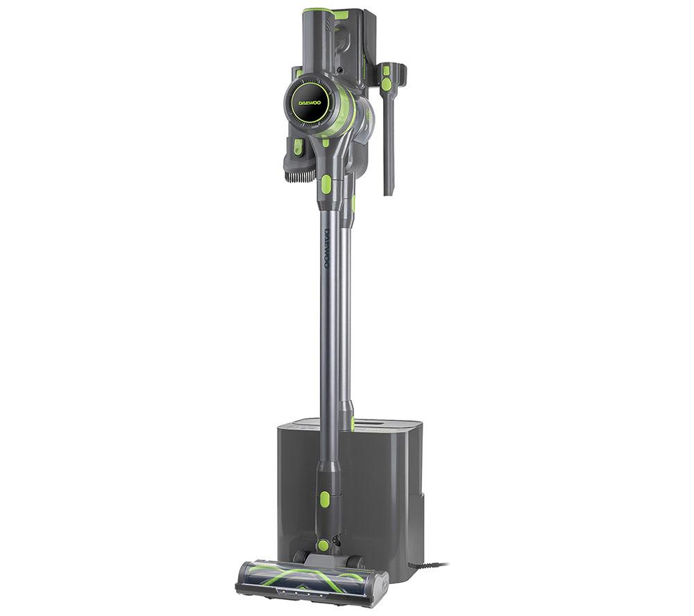 DAEWOO Freedom Auto-Empty FLR00203GE Cordless Vacuum Cleaner - Grey & Green, Green,Silver/Grey