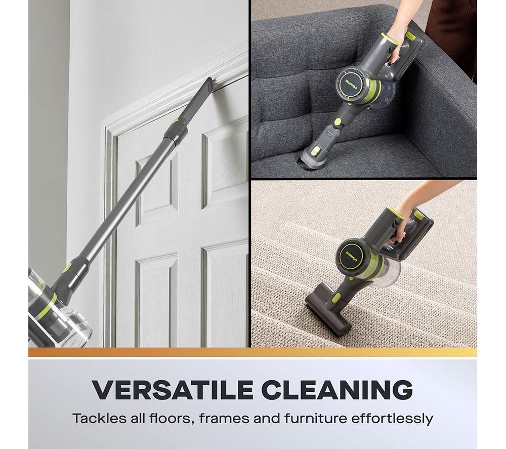 DAEWOO Freedom Auto-Empty FLR00203GE Cordless Vacuum Cleaner - Grey & Green image number 5 of 17
