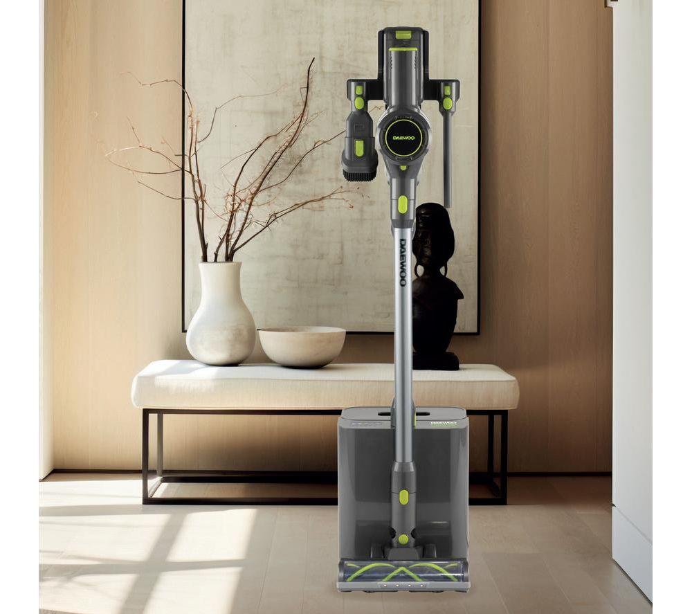 DAEWOO Freedom Auto-Empty FLR00203GE Cordless Vacuum Cleaner - Grey & Green image number 13 of 17