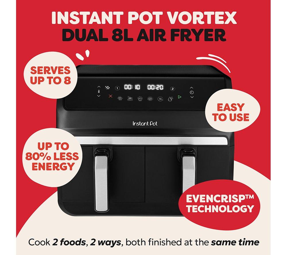 INSTANT POT Vortex Dual Basket Air Fryer - Black image number 3 of 7