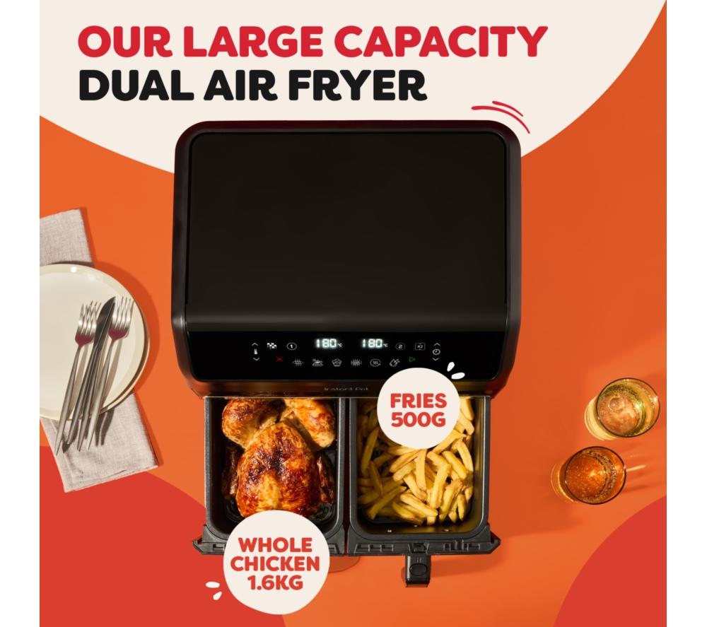 INSTANT POT Vortex Dual Basket Air Fryer - Black image number 6 of 7