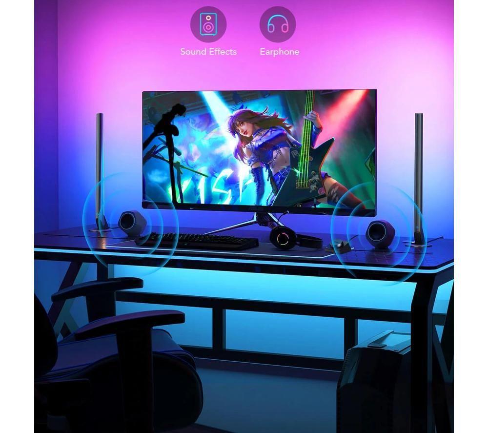 GOVEE H6047 RGBIC Gaming Light Bar with Alexa & Google Assistant - Twin Pack image number 9 of 10