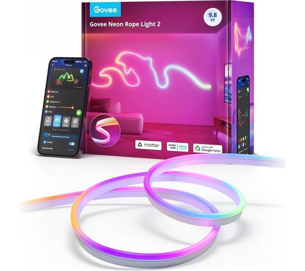 Govee Neon Rope 2 H61d3 Rgb Smart Lightstrip - 3 M