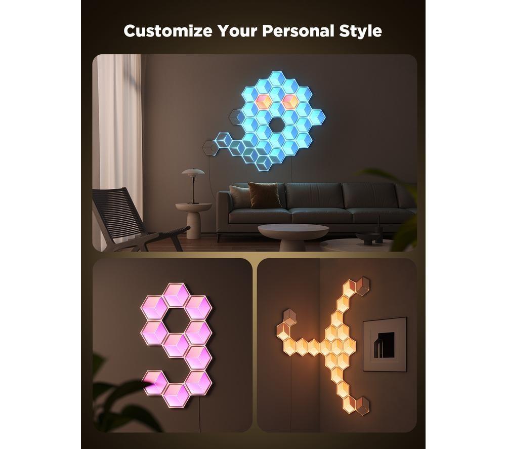 GOVEE Glide H606AB81 Hexagon Light Panel - Pack of 7 image number 3 of 7