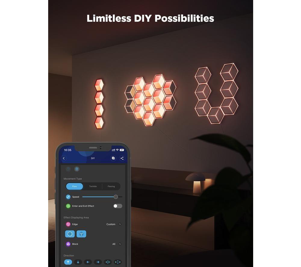 GOVEE Glide H606AB81 Hexagon Light Panel - Pack of 7 image number 7 of 7