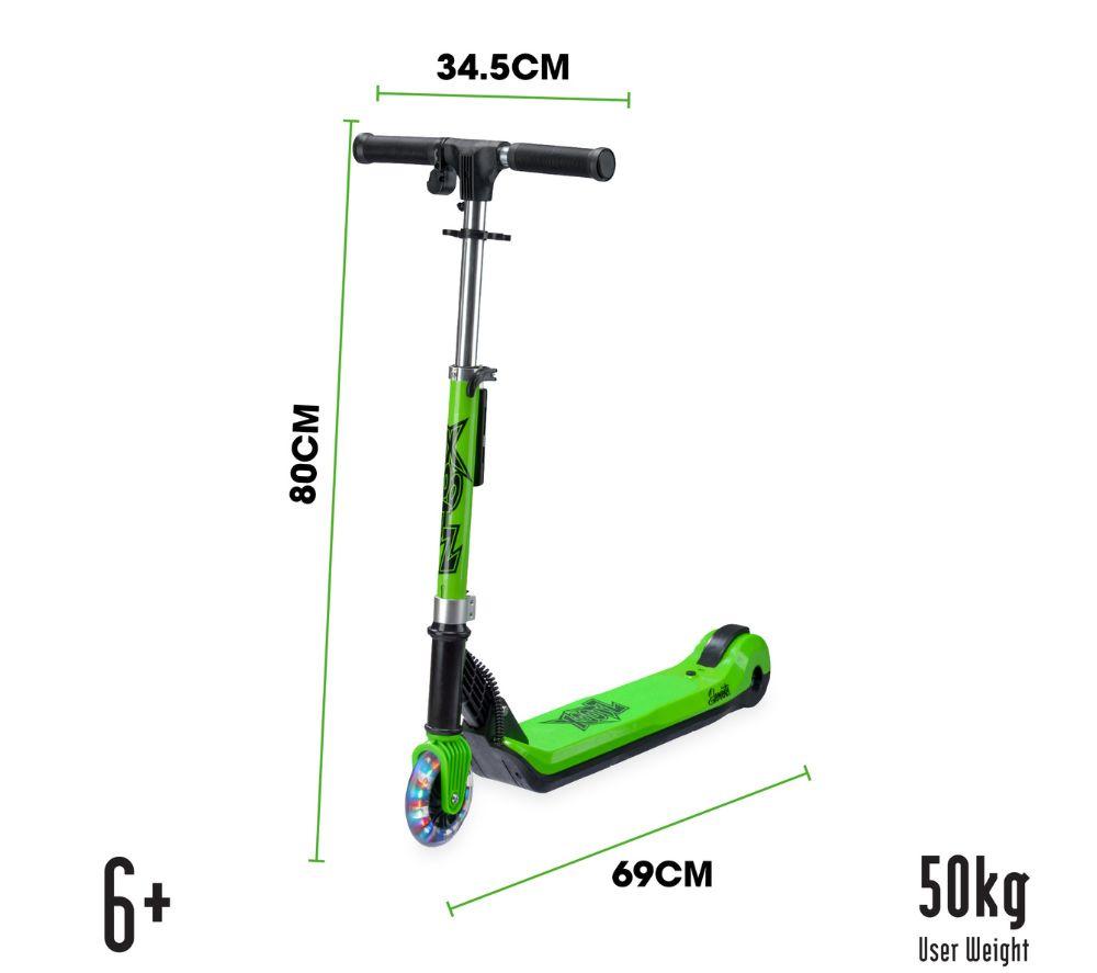 XOOTZ Elements Electric Folding Kids Scooter - Green image number 6 of 6