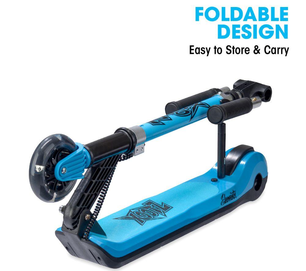XOOTZ Elements Electric Folding Kids Scooter - Blue image number 5 of 6