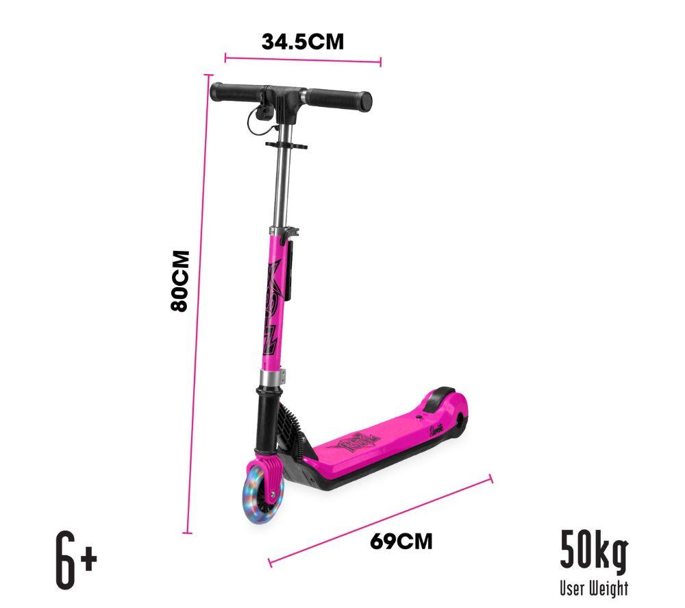 XOOTZ Elements Electric Folding Kids Scooter - Pink image number 5 of 5