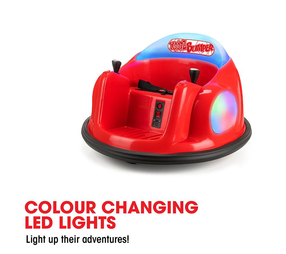 XOOTZ Kids' Electric Bumper Car Ride-On Toy - Red image number 5 of 10